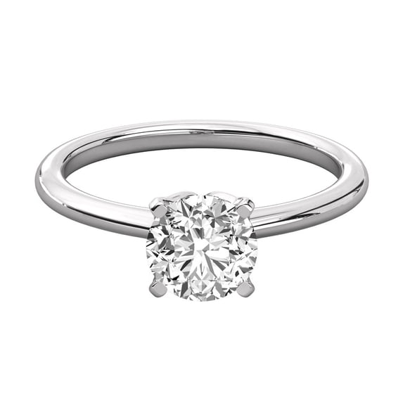 Cora Jewellery 1 CT Round Moissaanite Solitaire Engagment Ring for Women, 10K White Gold, 9.5 US, Pack of 1