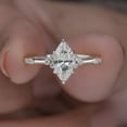 thumbnail image 1 of Cora Jewellery 1CT Marquise Moissanite Vintage Style Engagement Ring For Women, 14K White Gold, 1 of 8