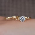 thumbnail image 1 of Cora Jewellery 1CT Round MoissaniteTwig Engagement Ring Set For Women, 14K Yellow Gold, 1 of 7