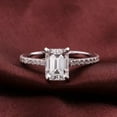 thumbnail image 1 of Cora Jewellery 2.25CT Emerald Cut Moissanite Engagement Ring For Women, 14K Yellow Gold, 1 of 6