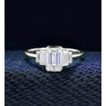thumbnail image 1 of Cora Jewellery 2.25CT Emerald cut Moissanite 5 Stone Engagement Ring For Women, 14K White Gold, 1 of 4