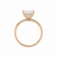 thumbnail image 1 of Cora Jewellery 2.5CT Bridge Diamond Radiant Moissanite Hidden Halo Peekaboo Engagement Ring For Women, 10K Rose Gold, 1 of 6