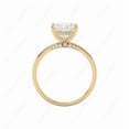 thumbnail image 1 of Cora Jewellery 2.5CT Bridge Diamond Radiant Moissanite Hidden Halo Peekaboo Engagement Ring For Women, 14K Yellow Gold, 1 of 6