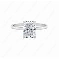 thumbnail image 1 of Cora Jewellery 2.5CT Hidden Halo Radiant Moissanite Solitaire Engagement Ring For Women, 10K White Gold, 1 of 7