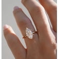 thumbnail image 1 of Cora Jewellery 2.5CT Marquise Moissanite Solitaire Engagement Ring For Women, 10K Rose Gold, 1 of 6