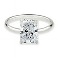 thumbnail image 1 of Cora Jewellery 2.5CT Radianct Cut Moissanite Hidden Halo Engagement Ring for Women, 14K White Gold, 6 US, 1 of 5