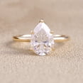 thumbnail image 1 of Cora Jewellery 2.5CT Tulip Floral Setting Pear Moissanite Solitaire Engagement Ring For Women , 18K Yellow Gold, 1 of 6