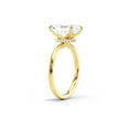 thumbnail image 1 of Cora Jewellery 2.75CT Oval Moissanite Engagement Ring, Soliatire Hidden Halo Ring for Women, 14K Yellow Gold, 5 US, 1 of 5