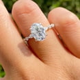 thumbnail image 1 of Cora Jewellery 2.75CT Oval Moissanite Hidden Halo Engagement Ring For Women , 10K Rose Gold, 1 of 5