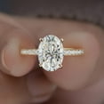 thumbnail image 1 of Cora Jewellery 2.75TCW Oval Moissanite Engagement Ring For Women, 10K Yellow Gold, 12 US, 1 of 8