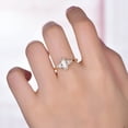 thumbnail image 1 of Cora Jewellery 2CT Art Deco Marquise Moissanite Engagement Ring For Women, 14K Yellow Gold, 1 of 6