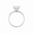 thumbnail image 1 of Cora Jewellery 2CT Bridge Diamond Cushion Moissanite Solitaire Engagement Ring For Women, 18K White Gold, 1 of 4