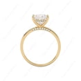 thumbnail image 1 of Cora Jewellery 2CT Bridge Diamond Heart Moissanite Hidden Halo Engagement Ring For Women, 14K Yellow Gold, 1 of 5