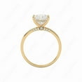 thumbnail image 1 of Cora Jewellery 2CT Bridge Diamond Princess Moissanite Hidden Halo Peekaboo Engagement Ring For Women, 14K Yellow Gold, 1 of 5