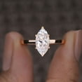 thumbnail image 1 of Cora Jewellery 2CT Cathedral Setting Marquise Moissanite Solitaire Engagement Ring For Women, 18K Rose Gold, 1 of 5