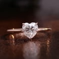 thumbnail image 1 of Cora Jewellery 2CT Heart Moissanite Hidden Halo Engagement Ring For Women, 18K Rose Gold, 1 of 7