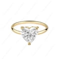 thumbnail image 1 of Cora Jewellery 2CT Heart Moissanite Simple Solitaire Engagement Ring For Women, 14K Yellow Gold, 1 of 6