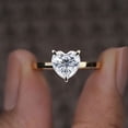 thumbnail image 1 of Cora Jewellery 2CT Heart Moissanite Solitaire Engagement Ring For Women, 10K Yellow Gold, 1 of 5