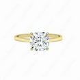 thumbnail image 1 of Cora Jewellery 2CT Hidden Halo Bridge Diamond Cushion Moissanite Engagement Ring For Women, 14K Yellow Gold, 1 of 5