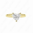 thumbnail image 1 of Cora Jewellery 2CT Hidden Halo Bridge Diamond Heart Moissanite Engagement Ring For Women, 18K Yellow Gold, 1 of 5