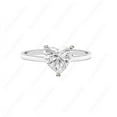 thumbnail image 1 of Cora Jewellery 2CT Hidden Halo Heart Moissanite Engagement Ring For Women, 18K White Gold, 1 of 5