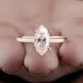 thumbnail image 1 of Cora Jewellery 2CT Hidden Halo Marquise Moissanite Engagement Ring For Women, 14K Rose Gold, 1 of 6