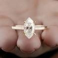 thumbnail image 1 of Cora Jewellery 2CT Marquise Moissanite Bridge Diamond Hidden Halo Engagement Ring For Women, 10K Yellow Gold, 1 of 5