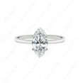 thumbnail image 1 of Cora Jewellery 2CT Marquise Moissanite Secret Bridge Diamond Solitaire Engagement Ring For Women, 18K White Gold, 1 of 5
