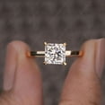 thumbnail image 1 of Cora Jewellery 2CT Princess Moissanite Bridge Diamond Hidden Halo Engagement Ring For Women, 18K Rose Gold, 1 of 6