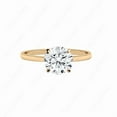 thumbnail image 1 of Cora Jewellery 2CT Round Moissanite Simple SolitaireEngagement Ring For Women, 18K Rose Gold, 1 of 5