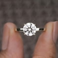 thumbnail image 1 of Cora Jewellery 2CT Round Moissanite Solitaire Engagement Ring For Women, 14K White Gold, 1 of 5