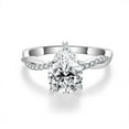 thumbnail image 1 of Cora Jewellery 2CT Twisted Shank Pear Moissanite Engagement Ring For Women, 18K Rose Gold, 1 of 5