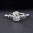 thumbnail image 1 of Cora Jewellery 2TCW Oval Moissanite Engagement Ring For Women, 18K Rose Gold, 1 of 6