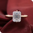 thumbnail image 1 of Cora Jewellery 3.25TCW Emerald Hidden Halo Engagement Ring For Women, 14K Yellow Gold, 1 of 6