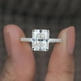 thumbnail image 1 of Cora Jewellery 3.5CT Radiant Moissanite Engagement Ring for Women, 18K White Gold, 4.5 US, 1 of 9