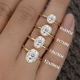 thumbnail image 1 of Cora Jewellery 3.75CT Bezel set Oval Moissanite Enagagement Ring for Women, 18K Yellow Gold, 1 of 8