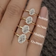 thumbnail image 1 of Cora Jewellery 3.75CT Oval Moissanite Engagement Ring for Women, Hidden Halo Ring, 14K Yellow Gold, 1 of 8