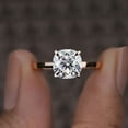 thumbnail image 1 of Cora Jewellery 3CT Cushion Moissanite Hidden Halo Engagement Ring For Women, 18K Rose Gold, 1 of 5