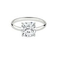 thumbnail image 1 of Cora Jewellery 3CT Cushion Moissanite Hidden Halo Engagement Ring for Women, 14K White Gold, 4.5 US, 1 of 5
