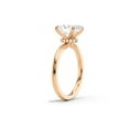 thumbnail image 1 of Cora Jewellery 3CT Cushion cut Solitaire Moissanite Ring, Hidden Halo Engagement Ring for Women, 18K Rose Gold, 9 US, 1 of 5