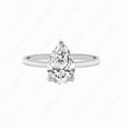 thumbnail image 1 of Cora Jewellery 3CT Hidden Halo Bridge Diamond Pear Moissanite Engagement Ring For Women, 14K White Gold, 1 of 5