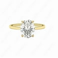 thumbnail image 1 of Cora Jewellery 3CT Hidden Halo Oval Moissanite Engagement Ring For Women, 14K Yellow Gold, 1 of 8