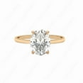 thumbnail image 1 of Cora Jewellery 3CT Hidden Halo Oval Moissanite Solitaire Engagement Ring For Women, 10K Rose Gold, 1 of 8