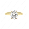 thumbnail image 1 of Cora Jewellery 3CT Hidden Halo With Bridge Diamond Oval Moissanite Engagement Ring For Women, 14K Yellow Gold, 1 of 8
