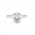 thumbnail image 1 of Cora Jewellery 3CT Oval Moissanite Bridge Diamond Solitaire Engagement Ring For Women, 18K White Gold, 1 of 8