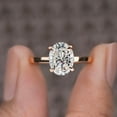 thumbnail image 1 of Cora Jewellery 3CT Oval Moissanite Simple Solitaire Engagement Ring For Women, 10K Rose Gold, 1 of 9
