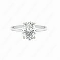 thumbnail image 1 of Cora Jewellery 3CT Oval Moissanite Simple Solitaire Engagement Ring For Women, 14K White Gold, 1 of 8