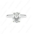 thumbnail image 1 of Cora Jewellery 3CT Oval Moissanite Simple Solitaire Engagement Ring For Women, 14K White Gold, 1 of 8