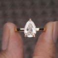 thumbnail image 1 of Cora Jewellery 3CT Pear Moissanite Bridge Diamond Hidden Halo Engagement Ring For Women, 18K Yellow Gold, 1 of 5