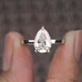 thumbnail image 1 of Cora Jewellery 3CT Pear Moissanite Solitaiire Engagement Ring For Women, 18K White Gold, 1 of 5